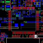 PCB中间的晶振与参考接地板之间的电场分布示意图